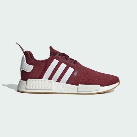 Adidas Originals Men's Burgundy White NMD_R1 Fashion Sneakers Size 8.5 FX6787 - Picture 2 of 5